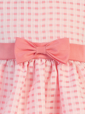 Doll dress - Burnout squares on organza