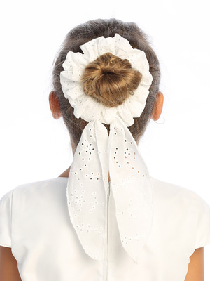 White Scrunchies with Bow