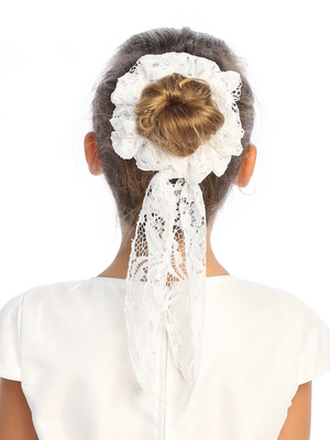 White Scrunchies with Bow