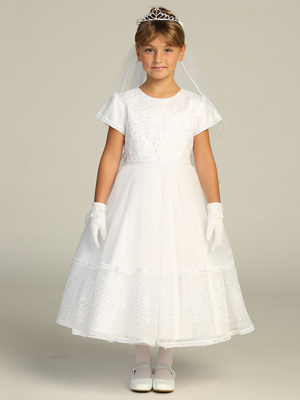 Embroidered tulle with sequins